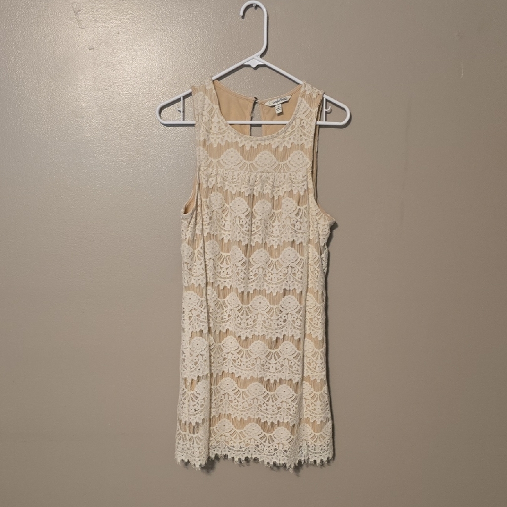 Speechless Ivory Lace Mini Dress Womens Size Medium